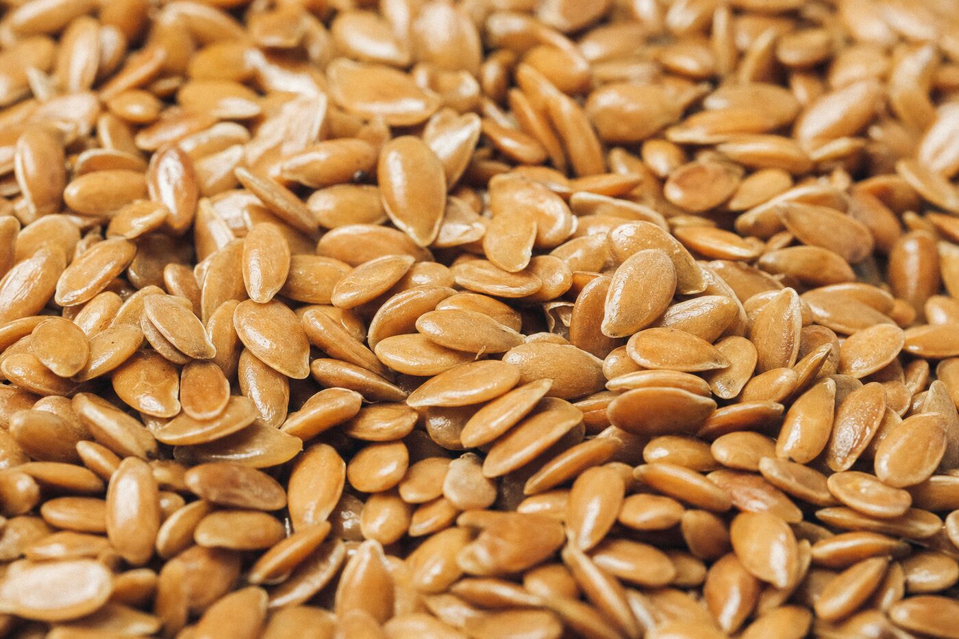 Macro texture of golden flaxseed